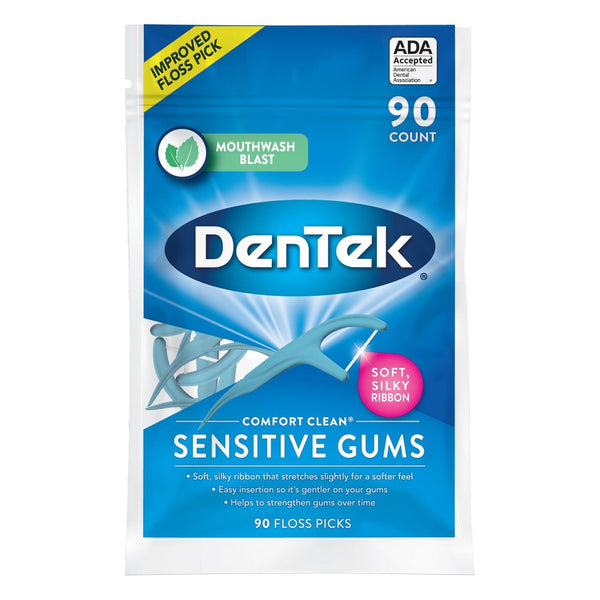 DenTek Comfort Clean Sensitive Gums Floss Picks 90 Pack