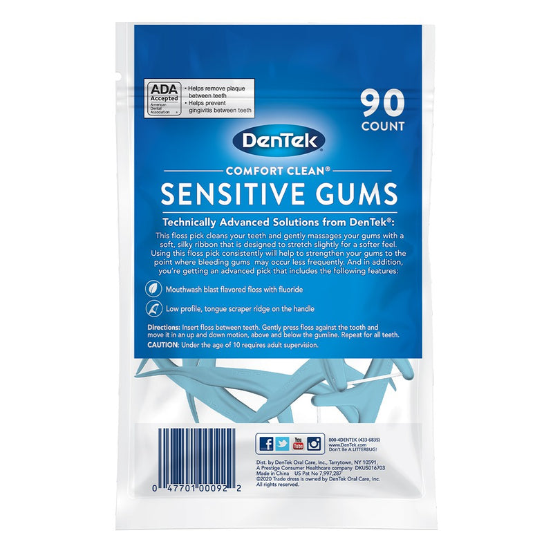 DenTek Comfort Clean Sensitive Gums Floss Picks 90 Pack